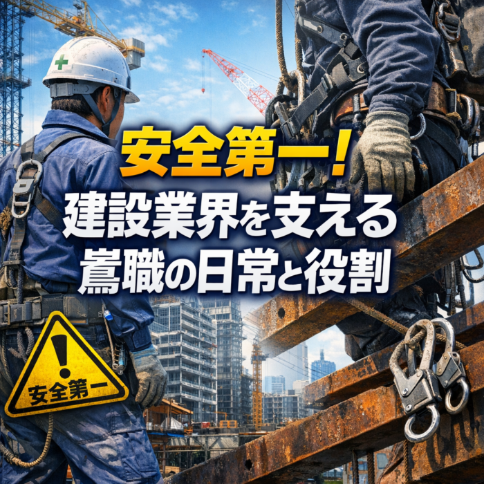 安全第一！建設業界を支える鳶職の日常と役割