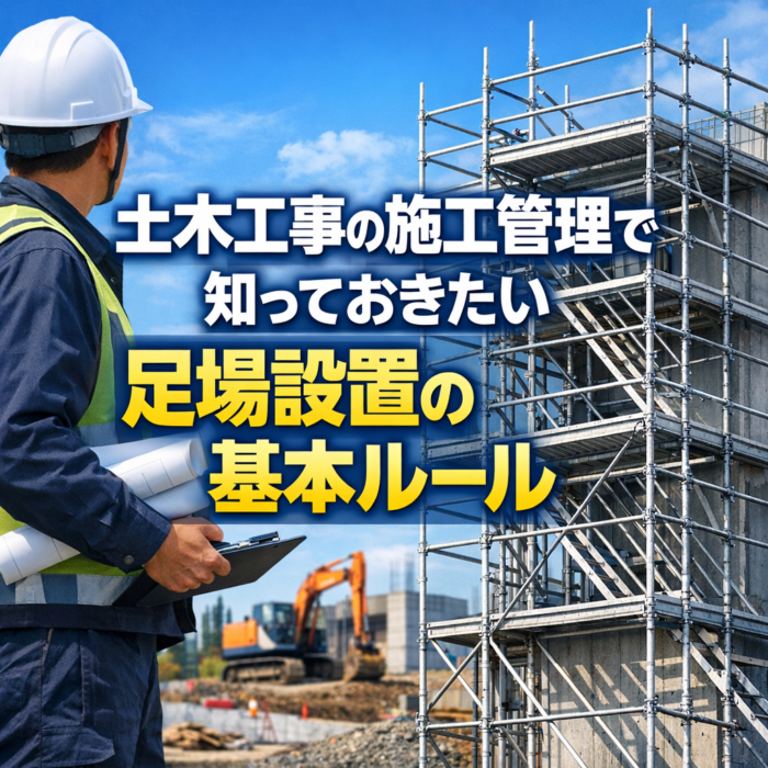 土木工事の施工管理で知っておきたい足場設置の基本ルール